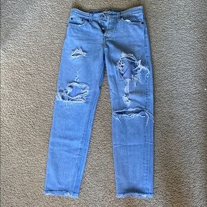 LEVIS wedgie ripped jeans size 25